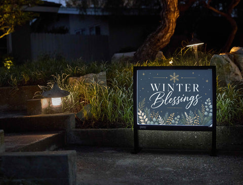 Winter Blessings Yardsy Sign yard sign