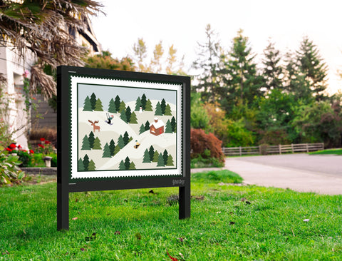 Winter Forest Yard Sign Yard