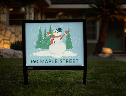 Winter Snowman Custom Yardsy Sign yard sign