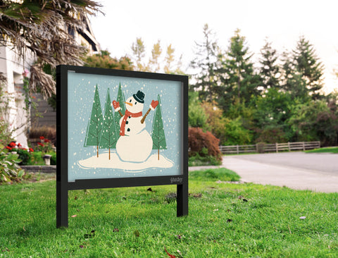 Winter Snowman Yard Sign Yard