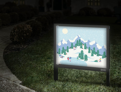 Winter Wonderland Yard Sign Walkway
