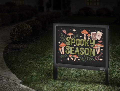 Witchy Spooky Season Yardsy Sign Walkway