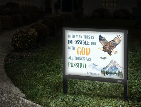 With God All Things Are Possible Yardsy Sign Walkway.Jpg