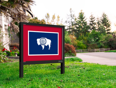 Wyoming Flag Yardsy Sign Yard