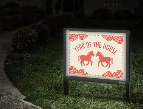 Year Of The Horse Yardsy Sign Walkway
