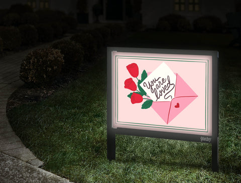 You Are Loved Valentines Envelope Yardsy Sign Walkway